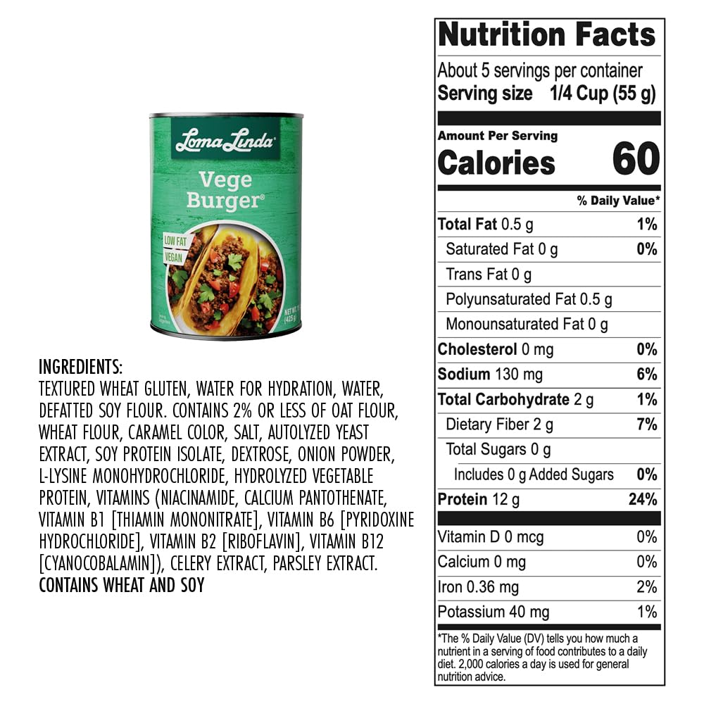Loma Linda Vege Burger – 15 oz.