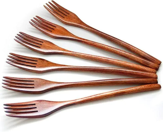 Natural Wooden Forks (Set of 8)