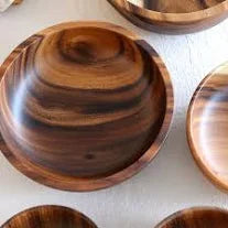 Natural Wooden Bowls (Set of 4)