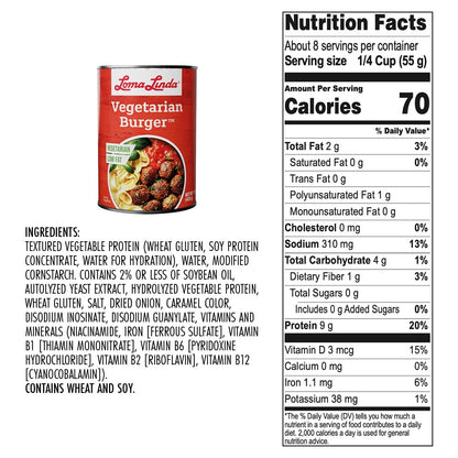 Loma Linda Vegetarian Burger – 15 oz.