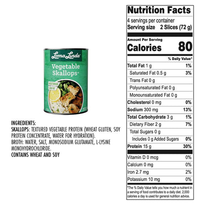 Loma Linda Vegetable Skallops – 15 oz.